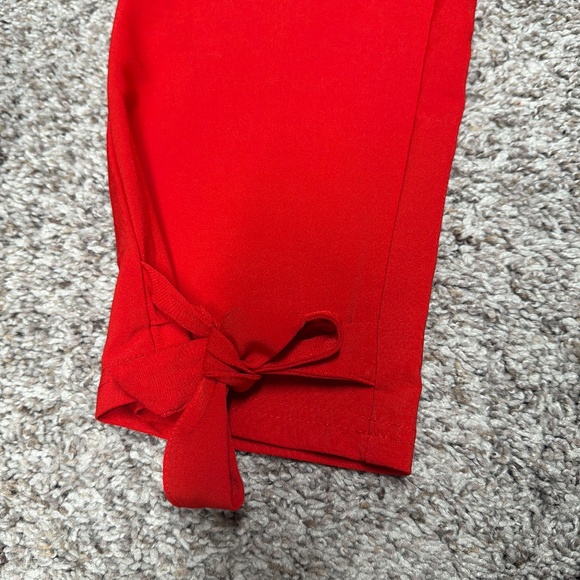 Grace Karin belted red pants - Picture 2 of 4